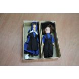 Pair of Amish Dolls in boxes