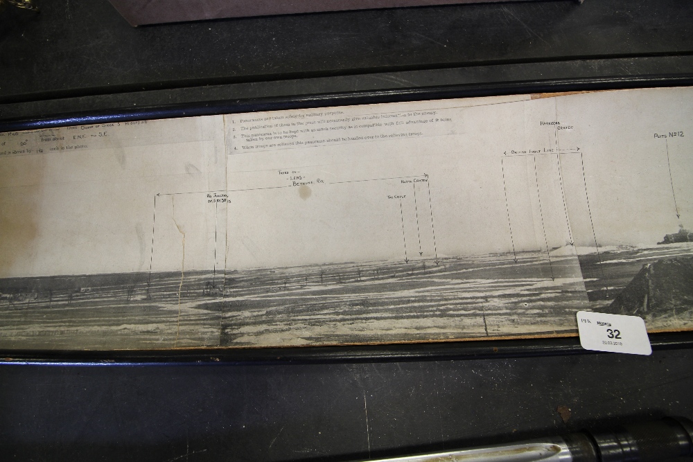 WW1 Military Issue Annotated Trench Panorama P48, Framed (A/F) - Image 3 of 5