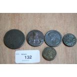 Coventry half penny 1799 and other tokens