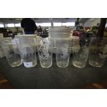 Set of 6 Engraved Glasses of WW2 Interest