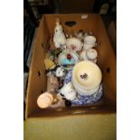 Box of China, Royal Doulton Snowman Mug, Portmeirion etc