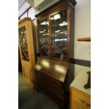 Inlaid Edwardian Bureau Bookcase