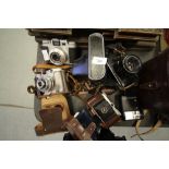 Group of 4 Vintage Leather Cased Cameras