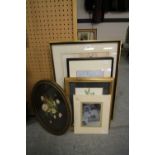 2 Oriental Prints , 2 Framed Watercolours & 1 Dulac Print