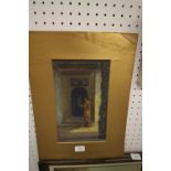 M.H. Neill - Pastel - Roman Scene of Aesthetic Taste, Female Figure in Doorway, mounted