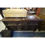 7 Panelled Fruit Coffer with 3 Panelled Lid
