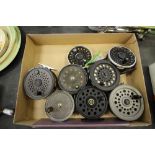 Vintage Leeda Dragonfly 80 and spare spool and Dragonfly concept disc 395 plus 5 other reels to