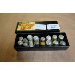 Box of 16 thimbles