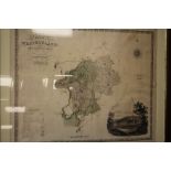 Greenwood & Co coloured engraving - Map of Westmorland