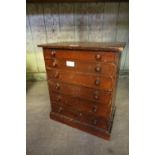 Victorian Mahogany Miniature Collectors Chest