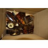 Box Simulated Tortoiseshell Dressing Table Items