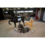 Beswick Horse, Foal and Palomino Foal