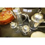 Pewterware - 4pc domed coffee service by Nobleman