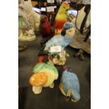 5 Parrot Figures