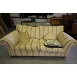 1 Large Gold Shadow Stripe Peter Guild Fenwicks Sofa