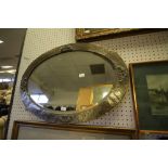 Oval Bevelled 'Arts & Crafts' Mirror