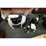 3 Friesian Cow Figures