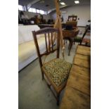 2 Victorian carved chairs and a balloon back
