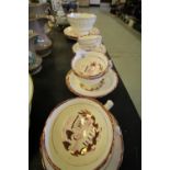 Lustre Tea Set c1840 (15 pieces) and set of 3 Victorian Jugs
