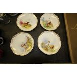 Series of 6 Hand Painted Plates - Pierre Hammer Bohemia