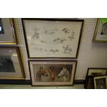 Red Rum Print & Hare Coursing Print
