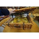 Antler Wicker Basket Picnic Hamper with Contents