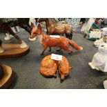 2 Beswick Foxes