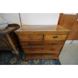 Fruitwood & elm 2/3 chest 19th century (faded)