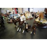 4 Beswick Chestnut Foals