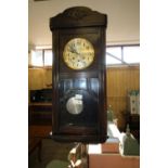 1930s Oak Wall Clock