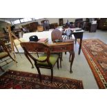 Leather Top Desk and Stool