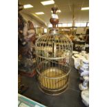 Victorian brass birdcage