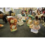 Beswick Beatrix Potter Squirrel Nutkin(A.F), Mrs Tittlemouse, Lady Mouse and B Bunny