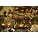 Beswick Bay Horse on Copper Lustre Base (A/F)