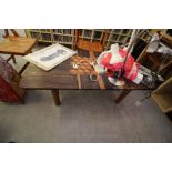 1970s Rosewood Table with 3D Inlay