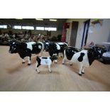 Beswick Friesian Family and 1 Extra Bull