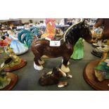 Beswick shire and Beswick bay foal (A/F)