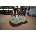 BFA Figure - Clydesdale Mare & Foal A0187