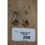 Pair of Amber Earrings