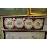 Set of 19th Century Place Mats of York - Framed