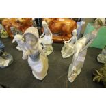 4 Lladro Porcelain Figures