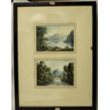 Early 19th Century School - Two watercolours - 'Scene on the English Lakes, Thornthwaite Bridge',