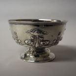 Edward VII silver rose bowl of Art Nouveau design by Lee & Wigfull, Sheffield 1912, weight 2.9