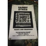 Colour poster, 'Sandy Sykes, Prints and Drawings',76cm x 51cm (a.f.)