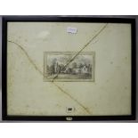Early 19th Century School - Pencil sketch - 'Low Wood, Windermere', 10cm x 18cm, framed, inventory
