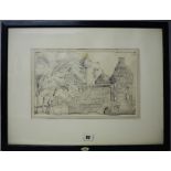 Early 19th Century School - Pencil drawing - Calder Castle, 21cm x 32cm, slight paper wear,