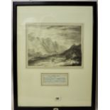 Early 19th Century School - Ink sketch, heightened in white - 'Near Leathes Water', 20cm x 26cm,