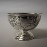 Edward VII silver rose bowl by Lee & Wigfull, Sheffield 1903, weight 4.9 ozs, 8cm high