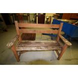 Stained Wood Garden Bench