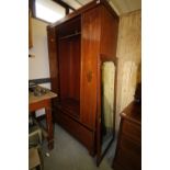 Edwardian Inlaid Mahogany Wardrobe